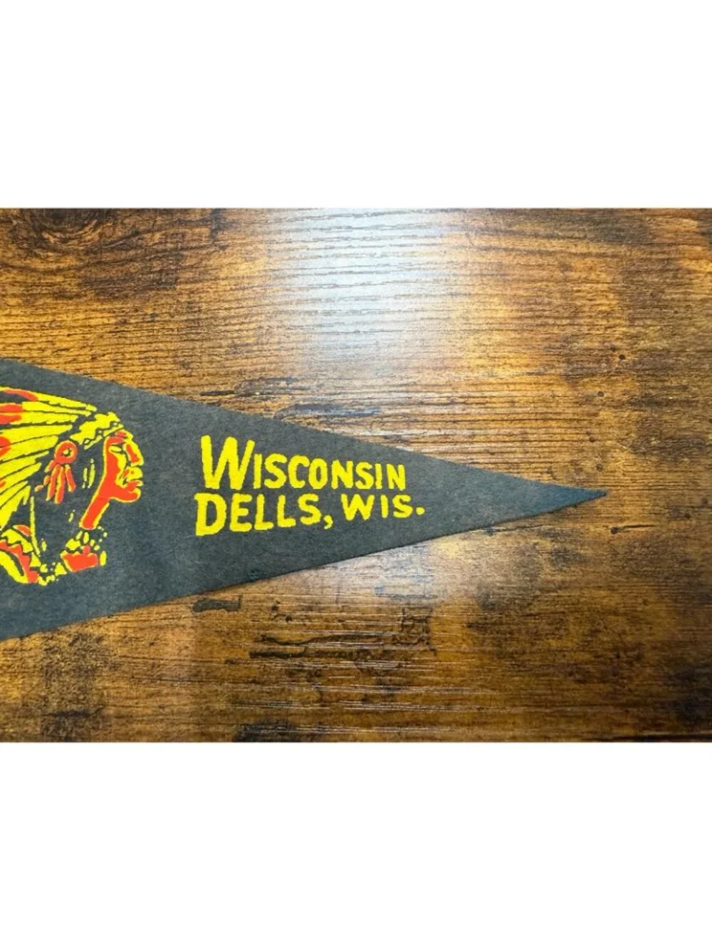 Vintage Wisconsin Dells, Wisconsin mini pennant